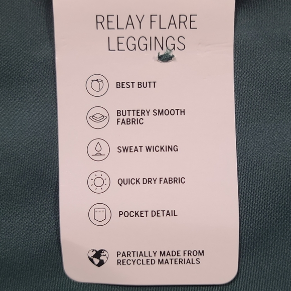 NWT PINK Victoria's Secret Relay Flare Leggings XL – Teal Green, Buttery Soft - Picture 5 of 10